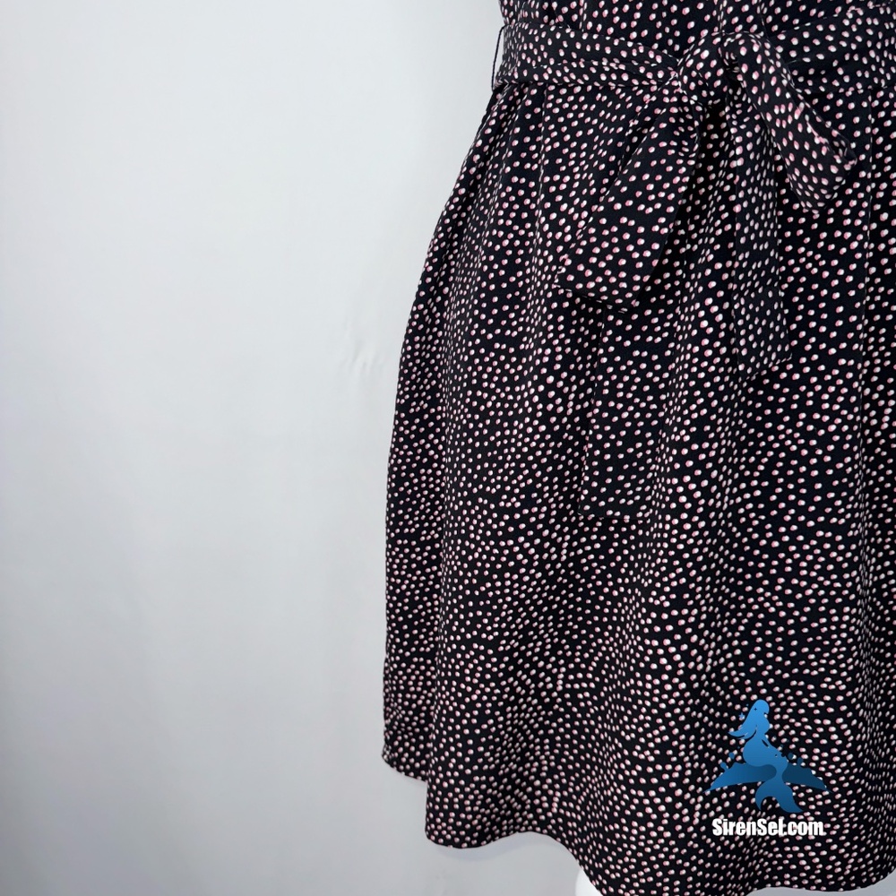 1171 Express Sleeveless Dress – Size S/P – Black & Pink Dot Print - Picture 7 of 14
